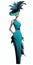 Create Tex Avery-style Image Of Gigi Hadid In Blue Dress And Feathered Hat