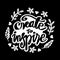 Create to inspire. Hand lettering. Motivational poster.