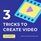 Create video cinema editor blogging multimedia guidance social media post 3d icon vector