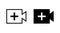 Create video icon vector. Upload videos button for content