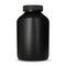 Creatine nutrition jar. Black protein container