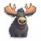 Creating A Cute Anime Style Sticker Of Eurasian Moose