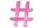 Creating hash tags, pink hashtag , grunge texture, brushstroke, smear of pearlescent lipstick, marketing with Hashtags, social