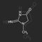 Creatinine chemical formula with shadow