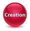 Creation glassy pink round button