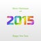 Creative 2015 Happy New Year Greeting Card