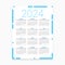 creative 2024 new year calendar layout organize time and tasks