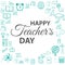Creative abstract, banner or poster for Happy Teacher`s Day with nice and creative design