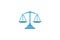 Creative Abstract Blue Scales Justice Law Logo Design Vector Symbol Illustration
