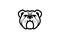 Creative Abstract Bulldog Pet Head Symbol Logo