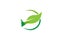 Creative Abstract Check leaf icon logo