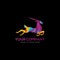 Creative abstract colorful gazelle logo design