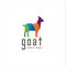 Creative Abstract Colorful Goat Logo Icon Design Vector . Animal Colurful Lamb Logo Illustration