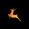 Creative abstract gazelle technology logo vector
