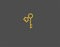 Creative Abstract linear logo icon keys and keychain house