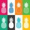 Creative abstract pineapple icons