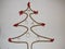 Creative alternative christmas tree made of rope on white background