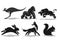 Creative animal silhouette vector