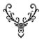 Creative art icon stylized deer