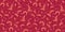 Creative, artistic small monogram leaves and tiny branches berries scattered randomly in a seamless pattern. Monochrome burgundy,