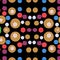 Creative Artwork Colourful Polka Dots pattern Background And Textures.