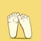 Creative baby feet design