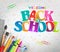 Creative Back to School Banner Text with Different Colors and Pattern