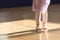 Creative Ballet Close Up little girl in ballet slippers and skirt and stockings