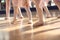 Creative Ballet Close Up Little Girls\' Feet in ballet class