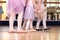 Creative Ballet Close Up Little walking with one girl kicking foot out