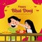 Creative banner design of happy bhai dooj