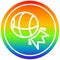 A creative basketball sports circular in rainbow spectrum