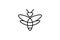 Creative Bee Queen Abstract Logo