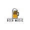 Creative Beer Glass Piano Music Logo Design