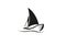 Creative Black Yacht Boat Logo Design Vector Symbol Illustration