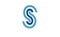 Creative Blue Sharp S Letter lines Logo Symbol
