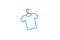 Creative Blue Tee Shirt Hanger Logo Design Symbol Vector Illustration