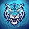 Creative Blue Tiger Logo Concept for Esport and Sport Team Branding