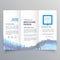 Creative blue trifold business brochure design template