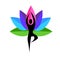 Creative Body Leaf Logo  Abstract Yoga logo Illustration