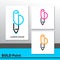 creative bold point logo set with color options