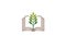 Creative Book Green Plant Logo