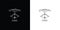 Creative Bow Arrow logo design template silhouette black. Archery concept symbol illustration