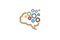 Creative Brain Gear Mind Symbol Logo Design Illustration