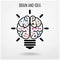 Creative brain Idea concept background