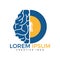 Creative Brain Lock Logo Design.