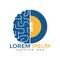 Creative Brain Lock Logo Design.