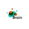 Creative Brain logo concept, modern logotype for technology of medicine science, communication, memory experience and