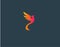 Creative bright logo symbol abstract bird phoenix fantasy