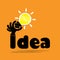 Creative bulb light idea,flat design.Concept of ideas inspiratio